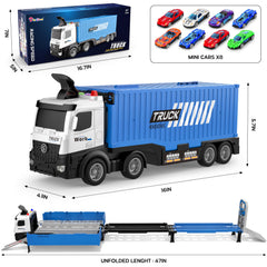 8 race cars included for Carrier Truck Race Track