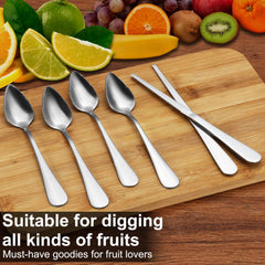 Compact dishwasher safe grapefruit cutlery