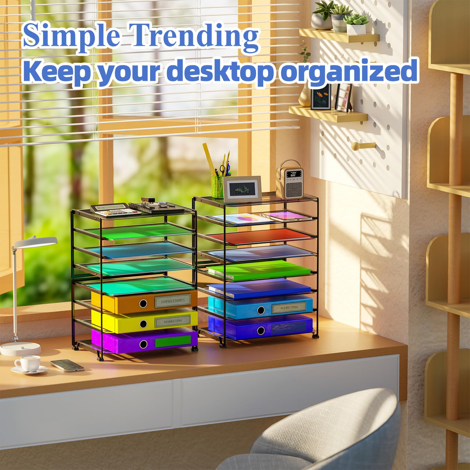 Mesh desk file organizer for office Simple Trending