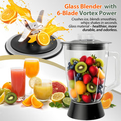 70 oz glass blender jar included with the combo