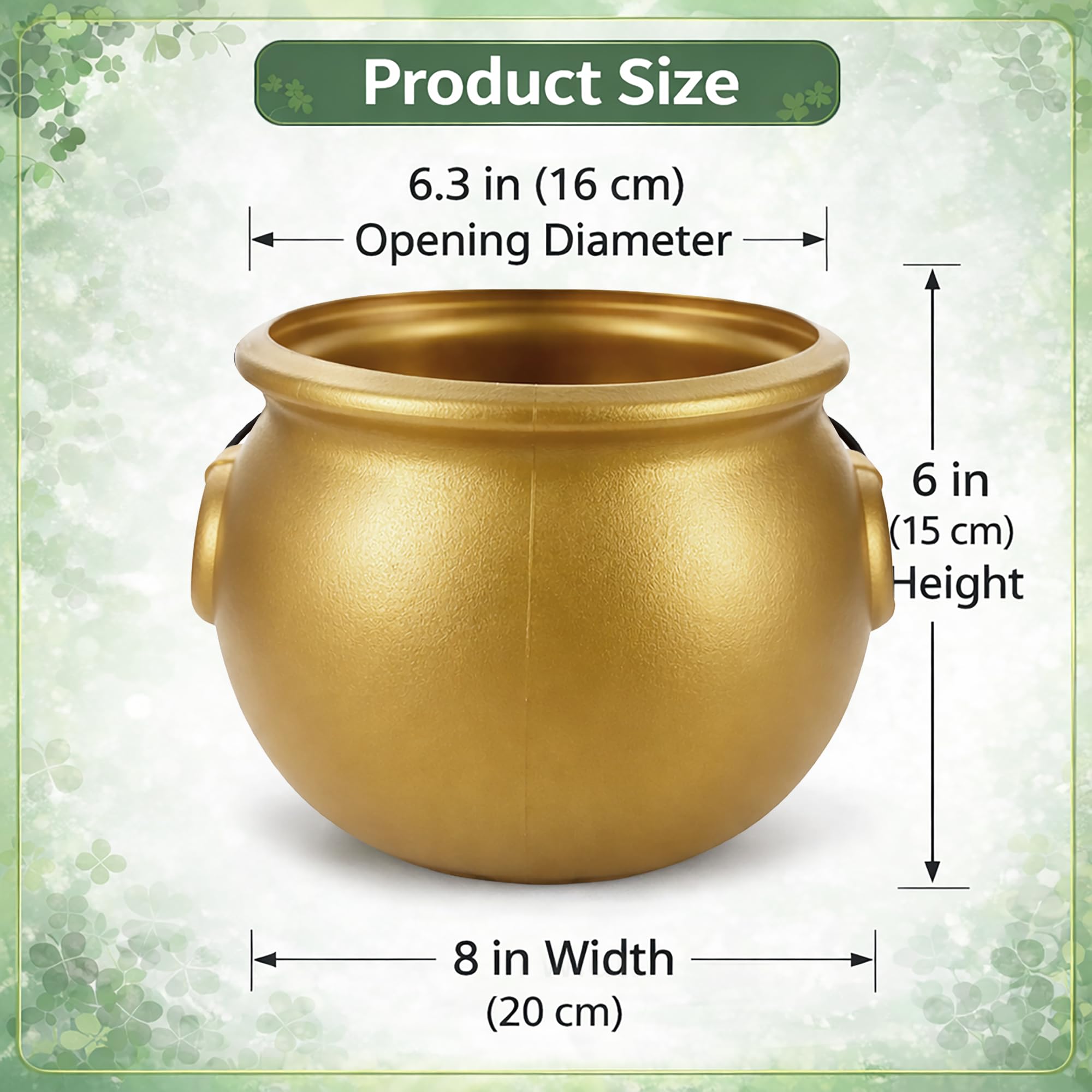 Gold cauldron bucket suitable for coins candies or drinks