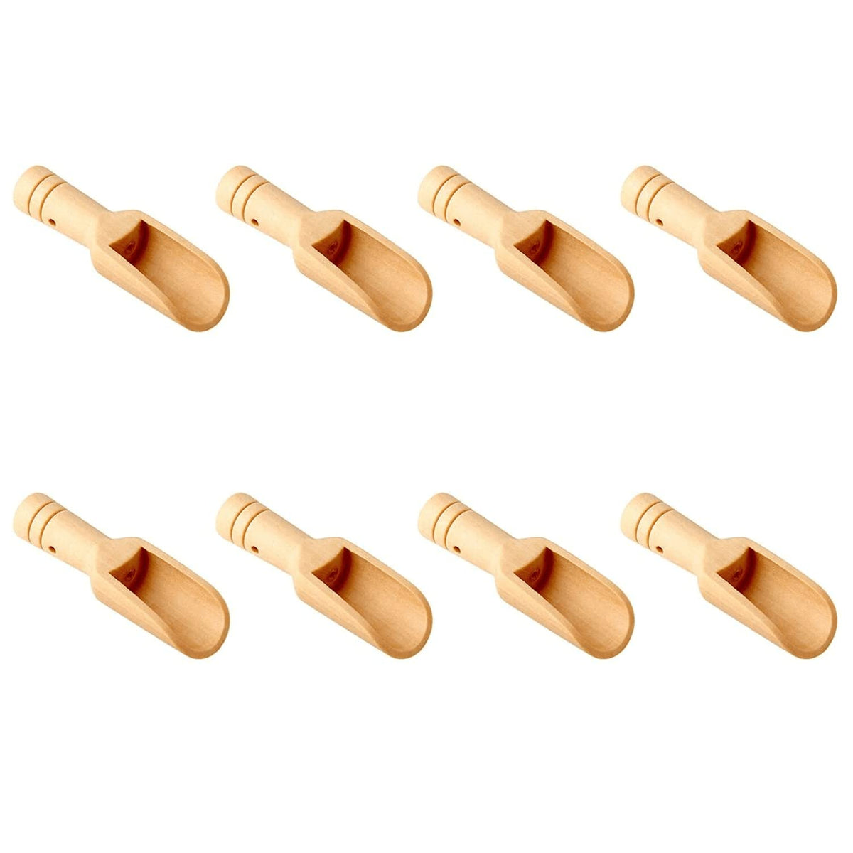 8pcs mini wooden spoons size 2.95 x 0.9 inch natural wood