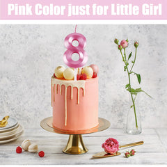 Rose gold 8th Birthday Sash in soft glitter fabric
