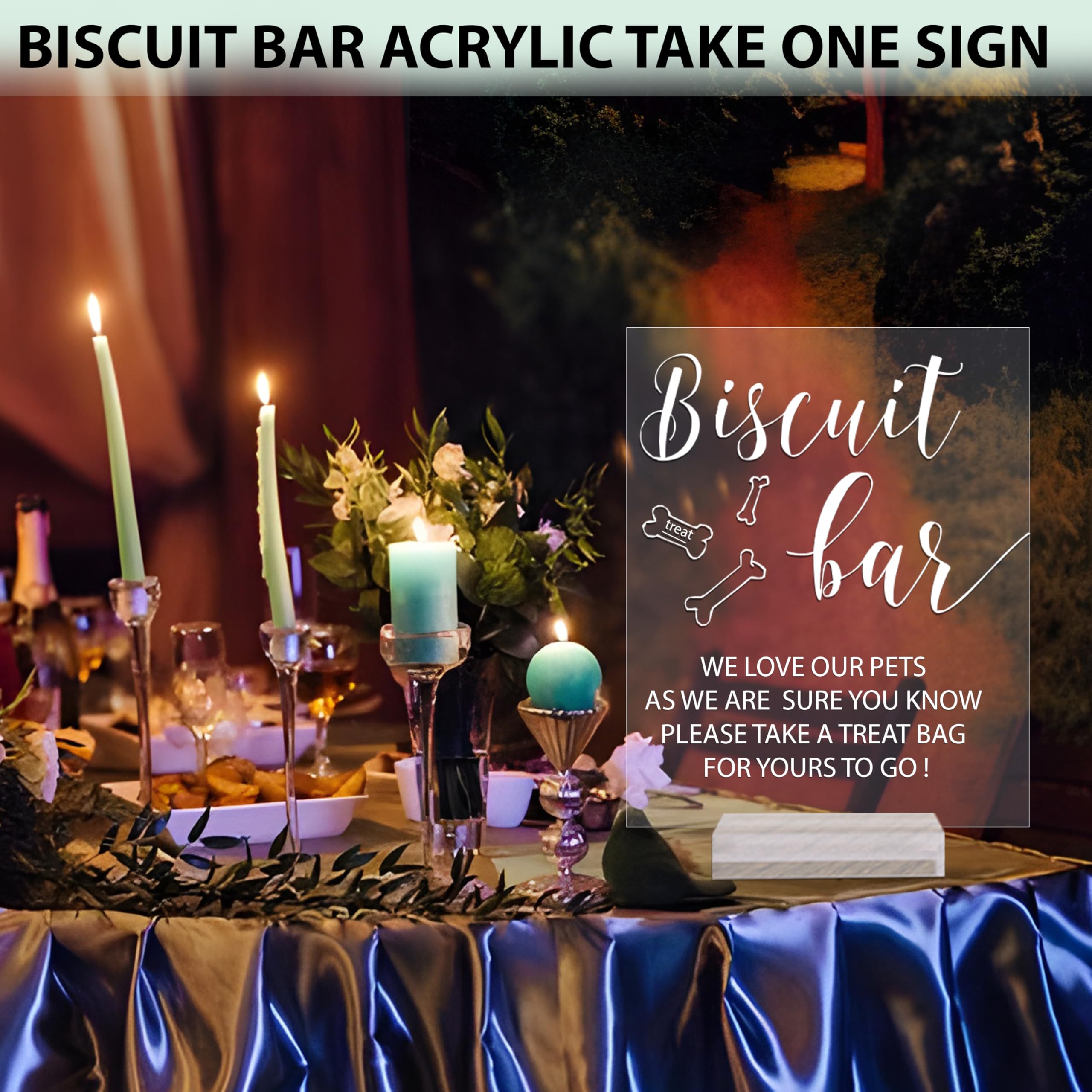 8x10 acrylic wedding sign on stand