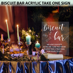 8x10 acrylic wedding sign on stand