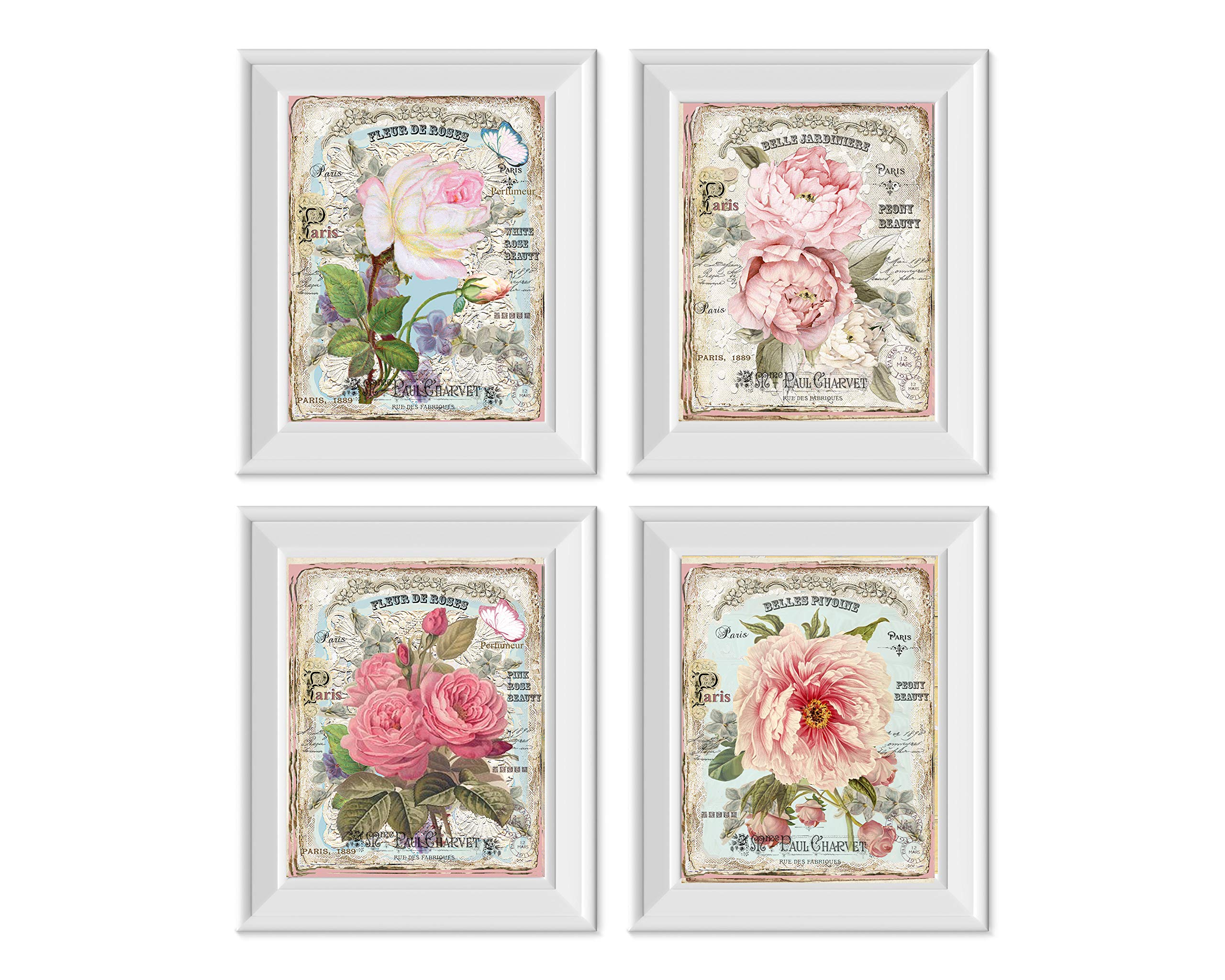 Unframed 8x10 French Floral canvas prints for wall display