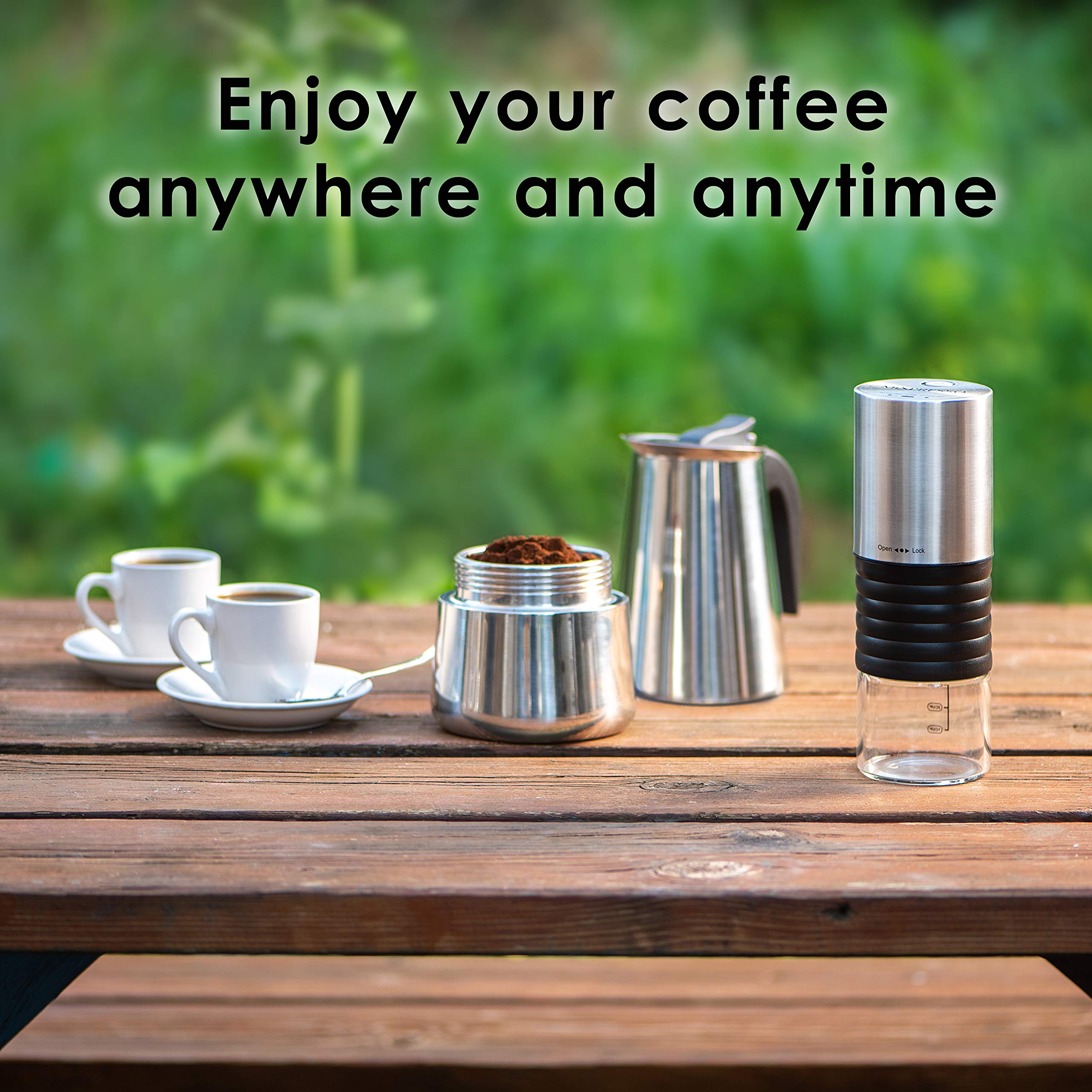 Mixpresso espresso maker with black handle design