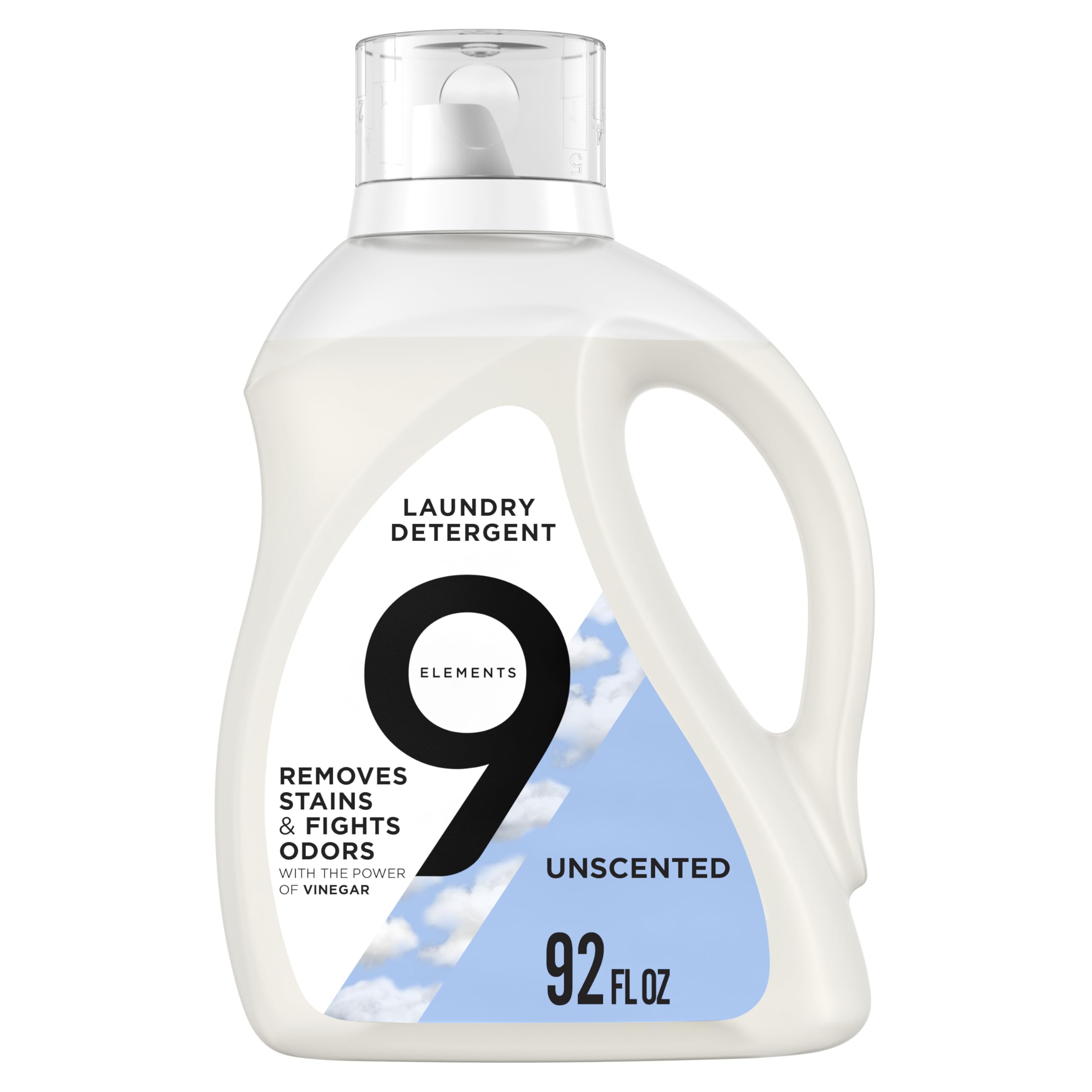 9 Elements unscented liquid laundry detergent 92 oz bottle