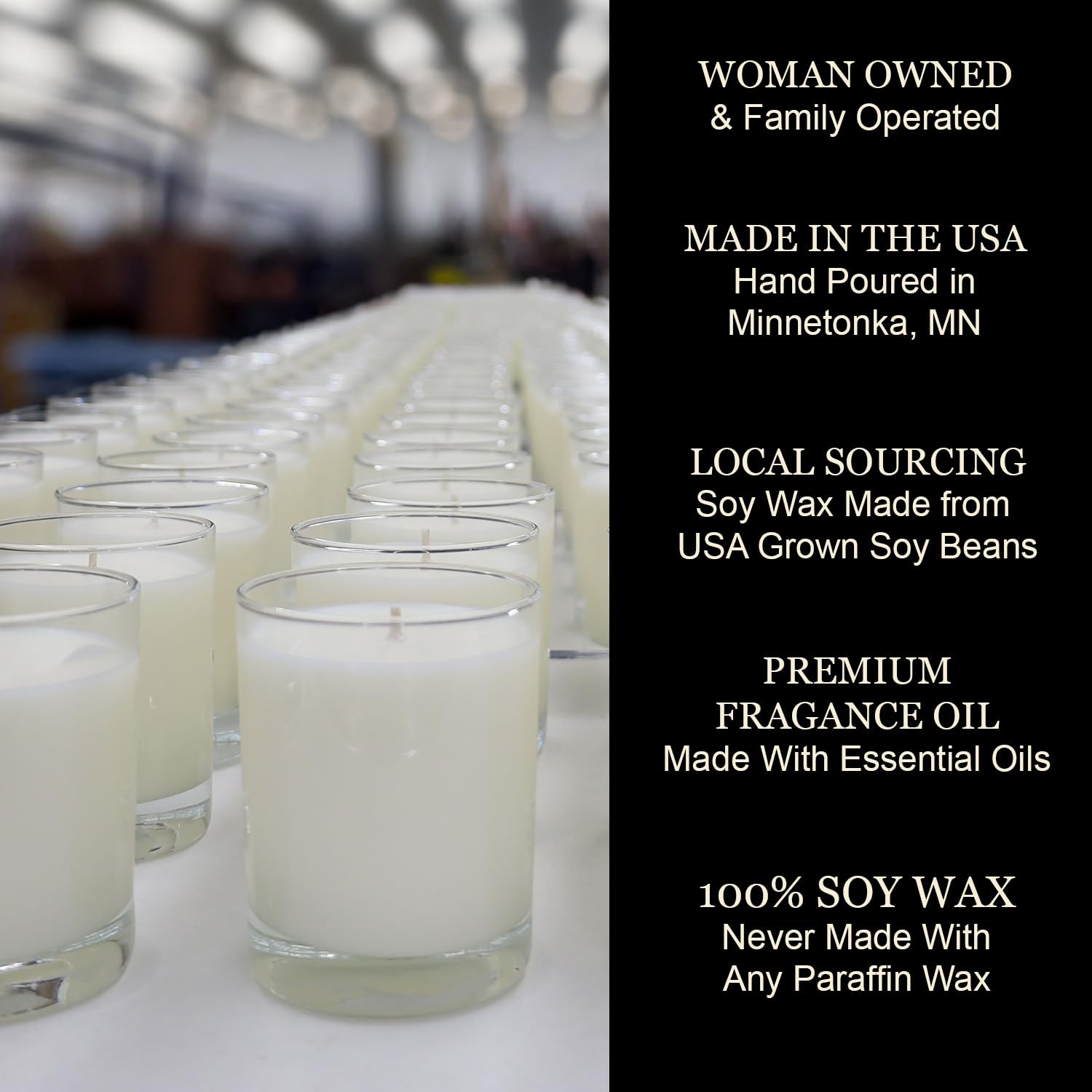 9-ounce glass jar candle with cotton wick for clean burn