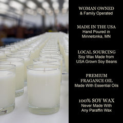9-ounce glass jar candle with cotton wick for clean burn