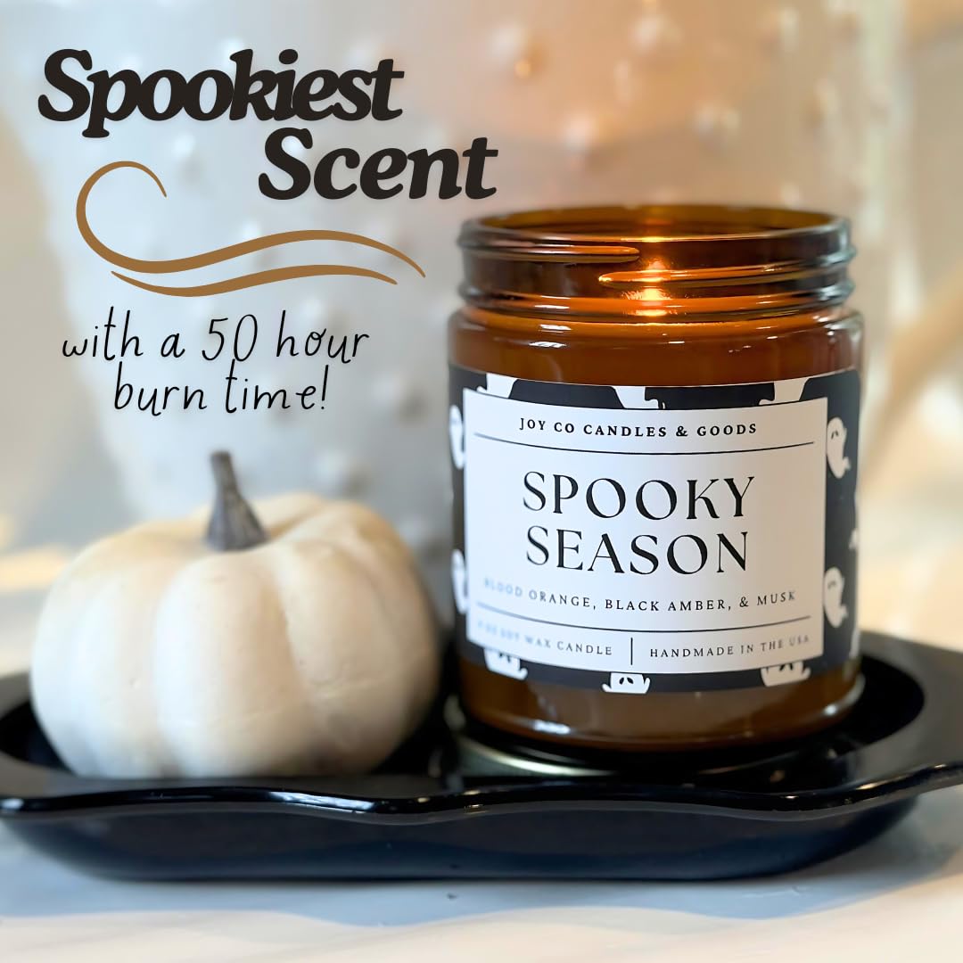 9 oz soy wax candle in recyclable amber glass jar with a gold lid