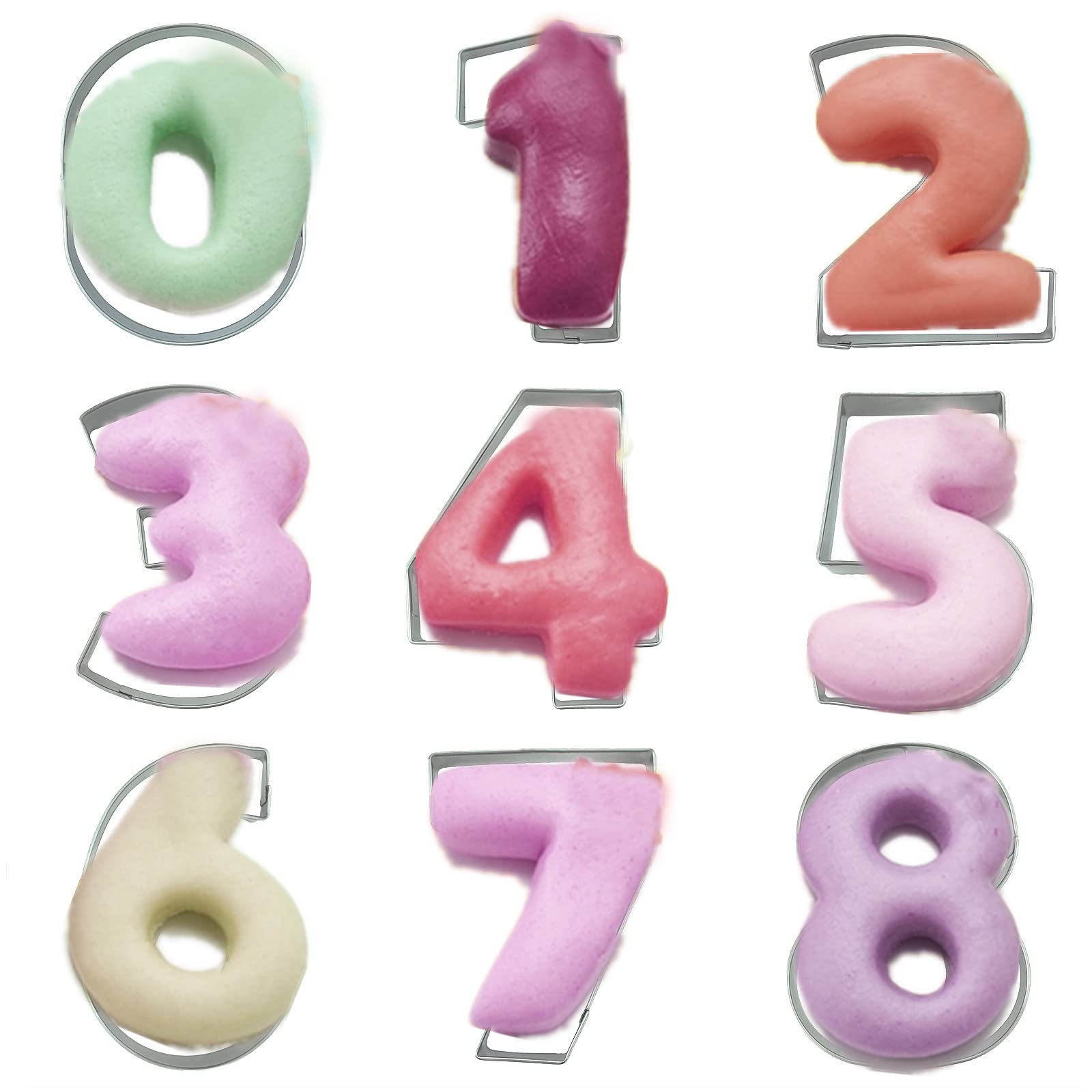 compact storage 9 piece cookie cutter set for kitchen