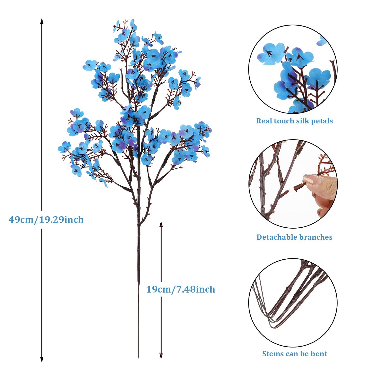 Versatile faux baby breath stems for wedding and venue decor