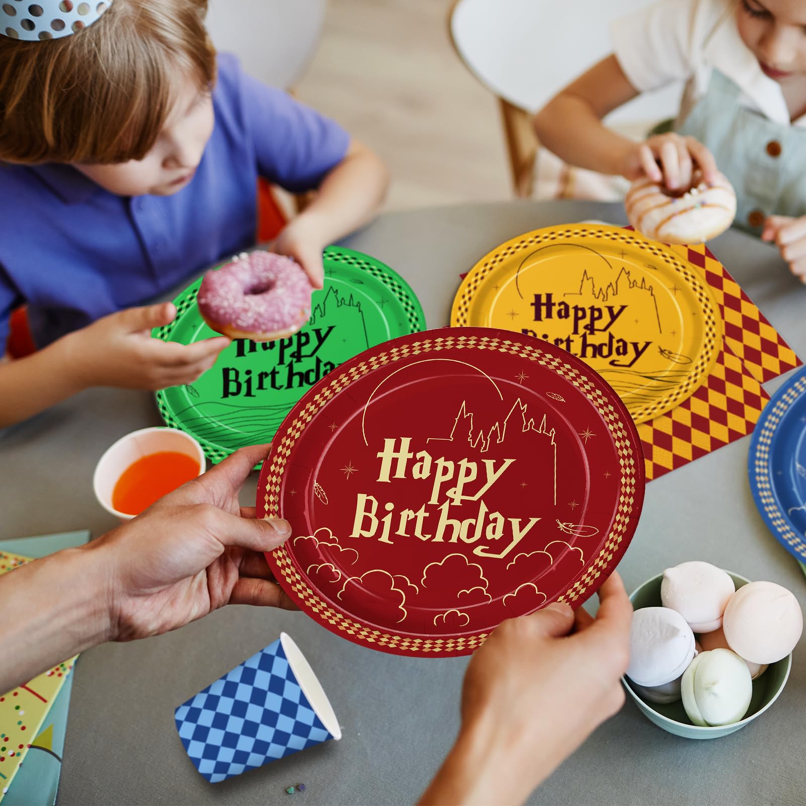 kids birthday cartoon themed party tableware for 30 guests