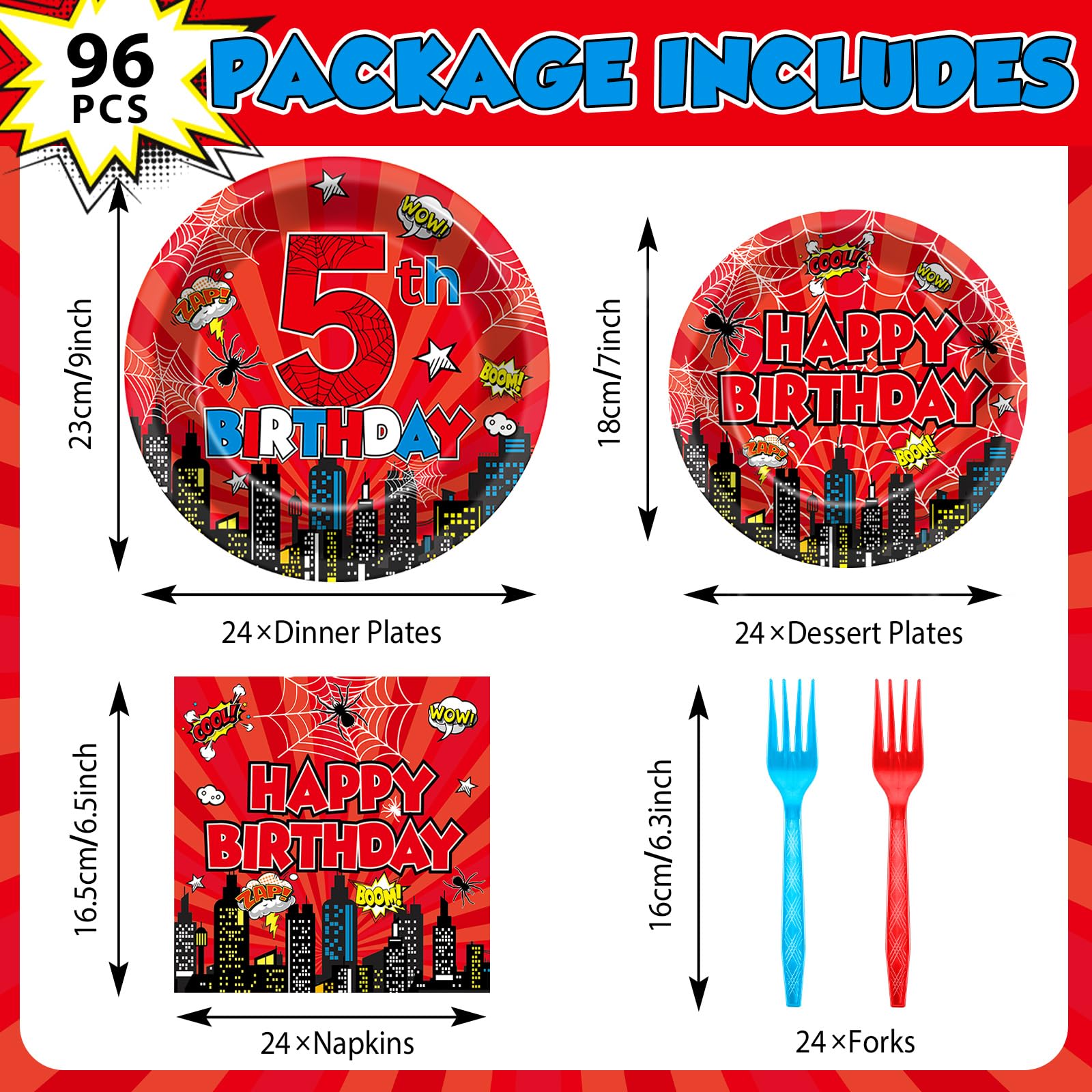 9 inch spider theme plates for party