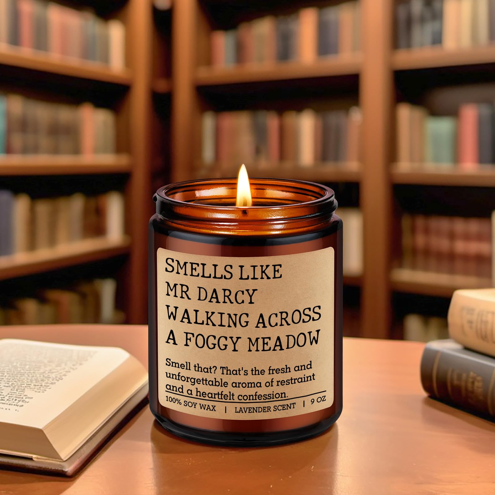 Mr Darcy candle gift for book lovers