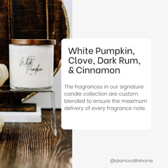 Fall fragrance candle with clove rum cinnamon