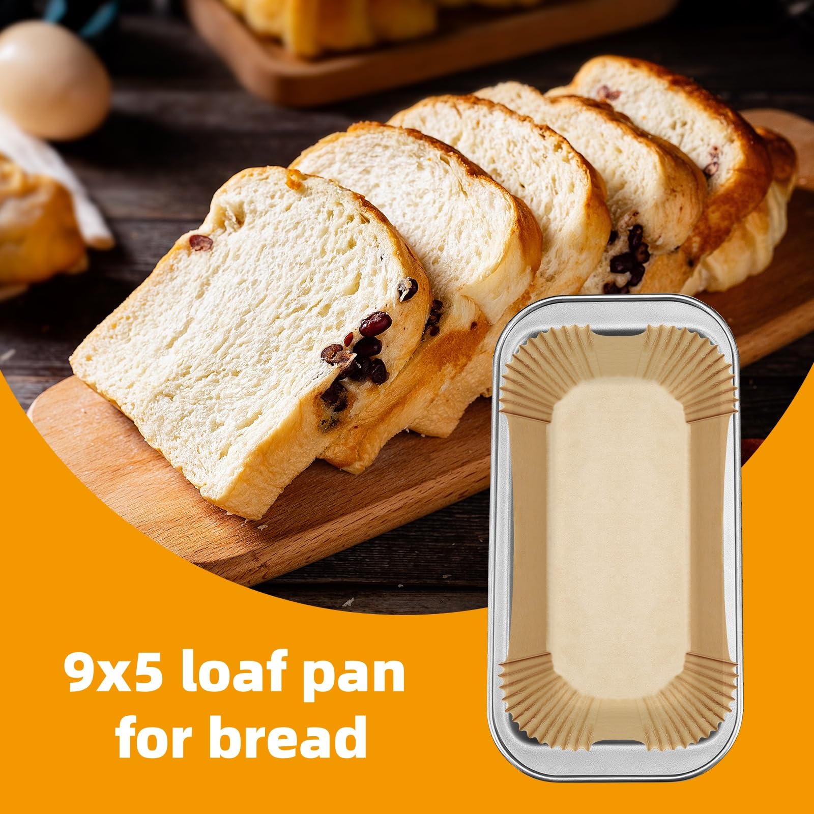 Non-stick parchment loaf liners MAXTBEE for bread and cake