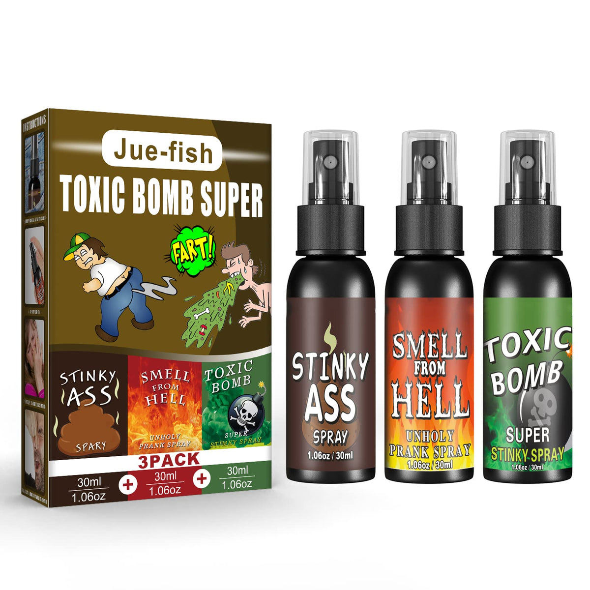 A AIFAMY fart spray three 30ml odour bottles in a 3P pack