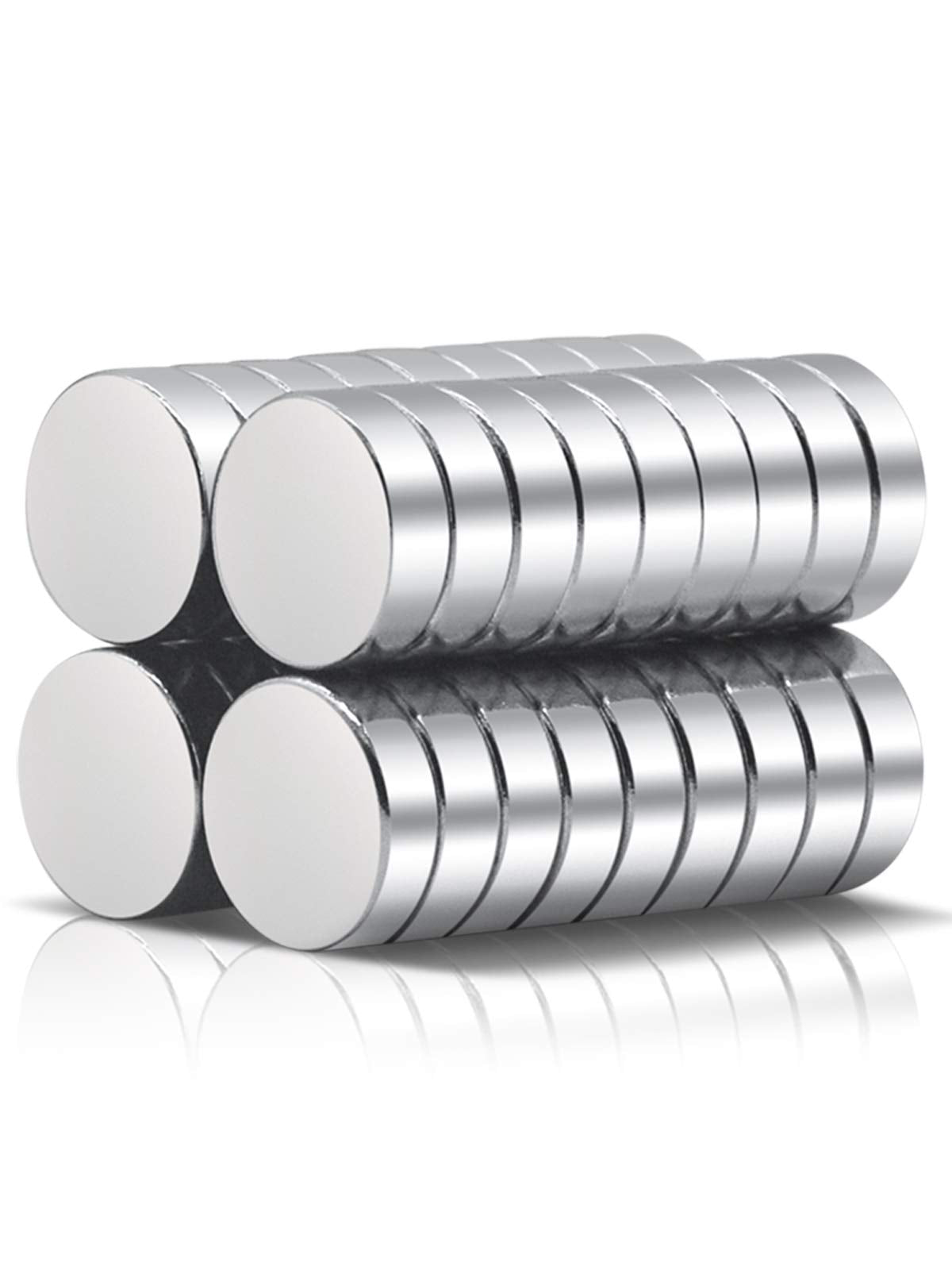 A AULIFE refrigerator magnets 36pcs brushed nickel round