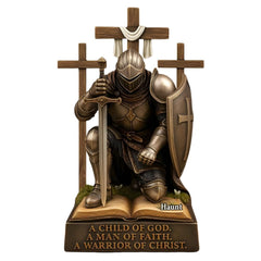 A Child of God A Man of Faith A Warrior of Christ Acrylic Plaque front view