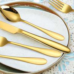Elegant gold flatware with mirror polish finish