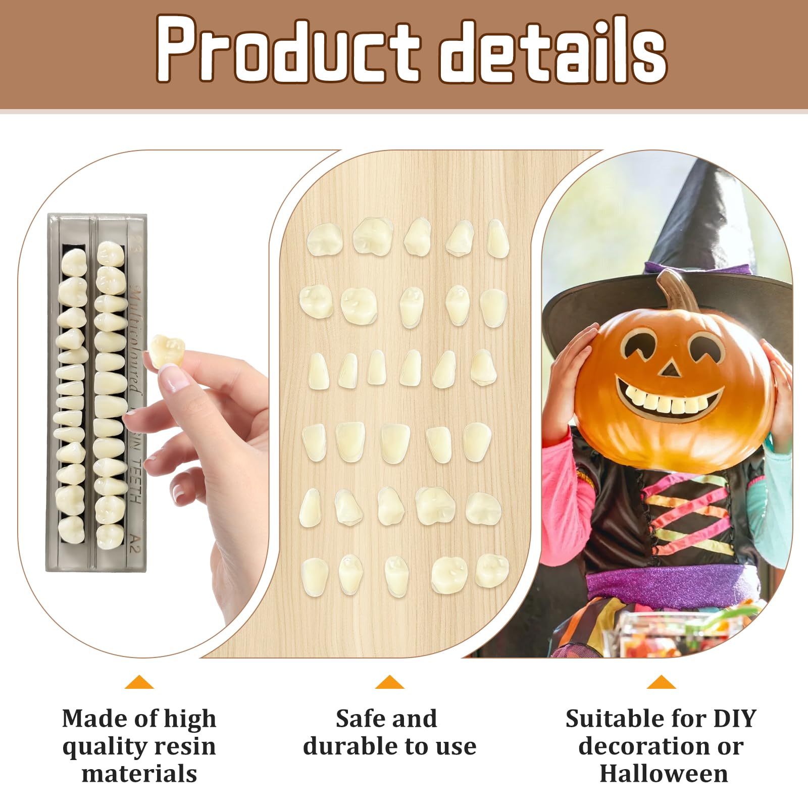 Upper and lower denture pieces A2 shade in two boxes