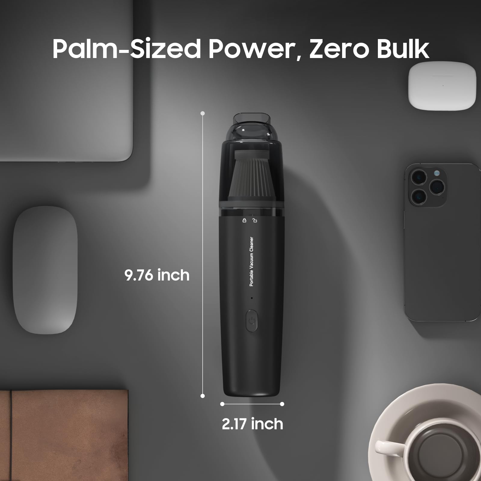 A9life 2-in-1 car and home vacuum with attachments close up