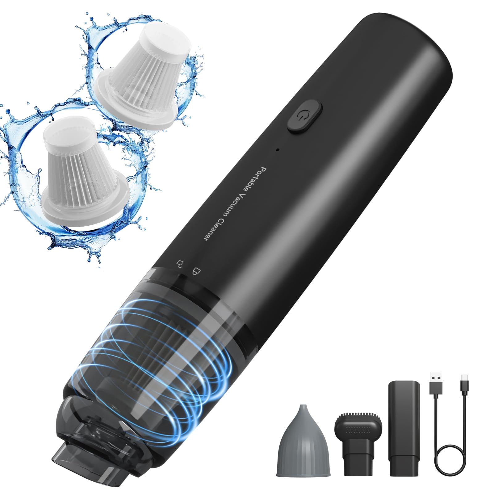 Rechargeable mini vacuum with portable storage from A9life
