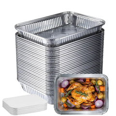 AACGIN disposable aluminum foil pan 30 pack with lids