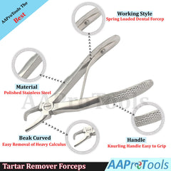 Stainless steel dental tool for veterinary use