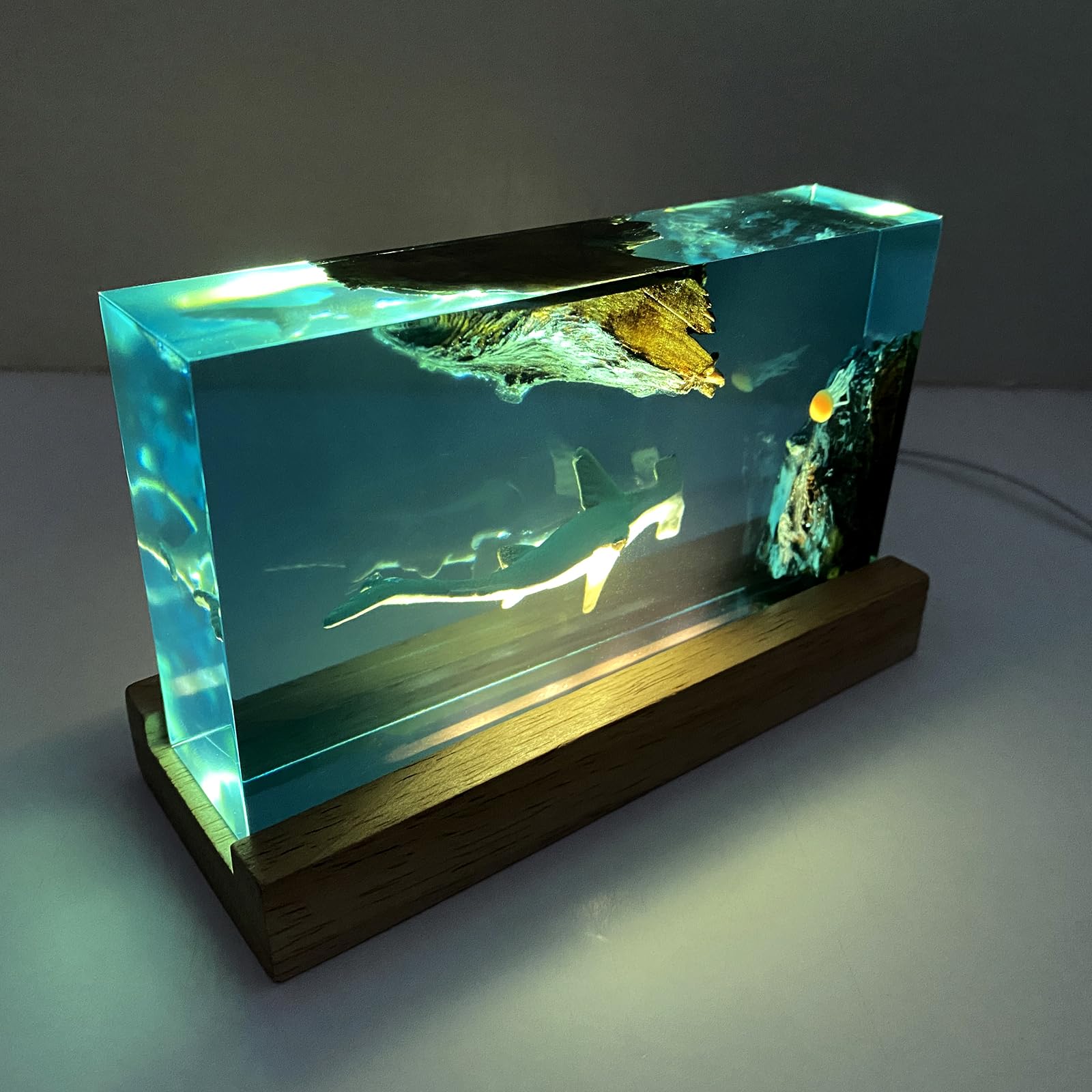 Decorative resin lamp gift by AArtwork Ocean