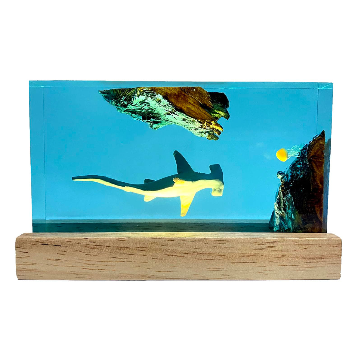 AArtwork Ocean Resin Night Light wooden table lamp