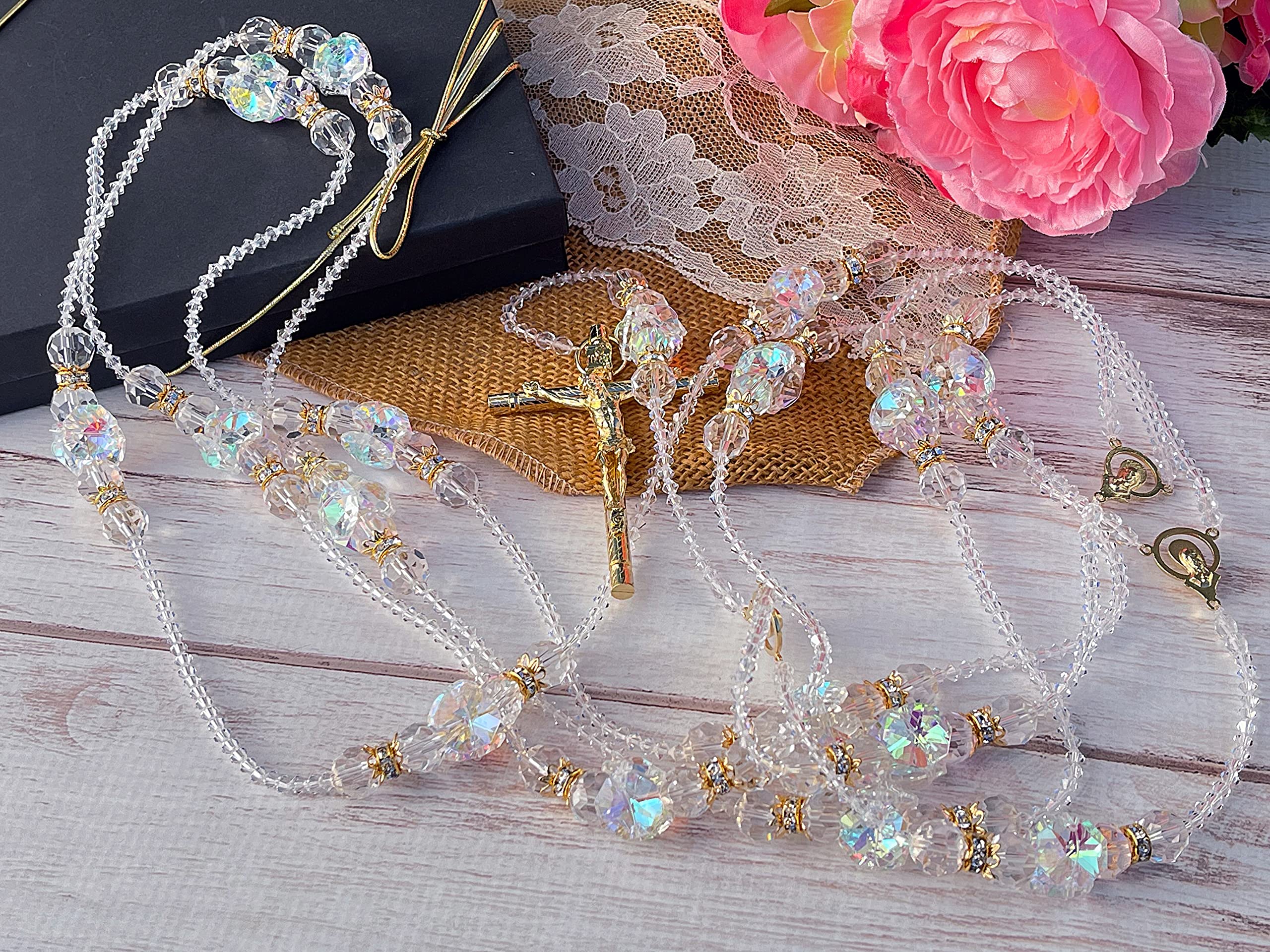 AB tone octagon crystals featured in crystal lasso