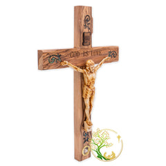 Abalone shell inlay on decorative cross