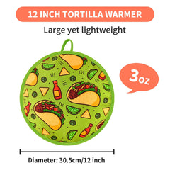 12 inch tortilla warmer pouch fabric with zipper
