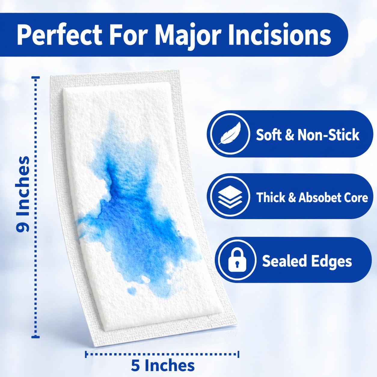 Absorbent multi-layer abd combine pad 5x9 Vakly