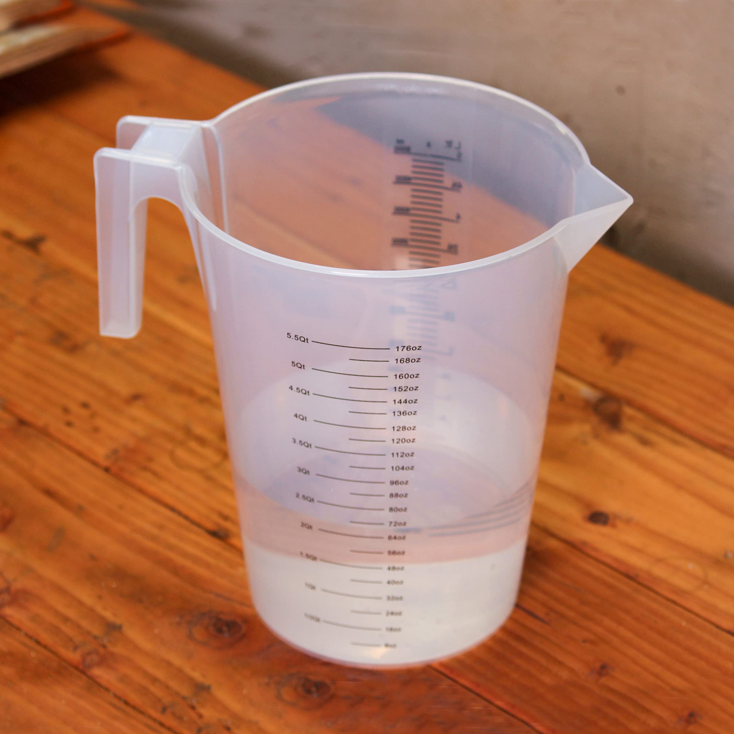 Three ABN measuring jugs stacked for compact storage