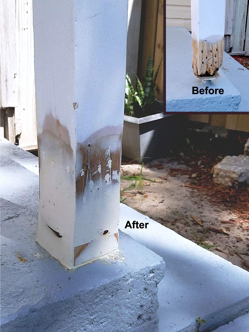 Permanent restoration epoxy from Abatron WoodEpox Kit