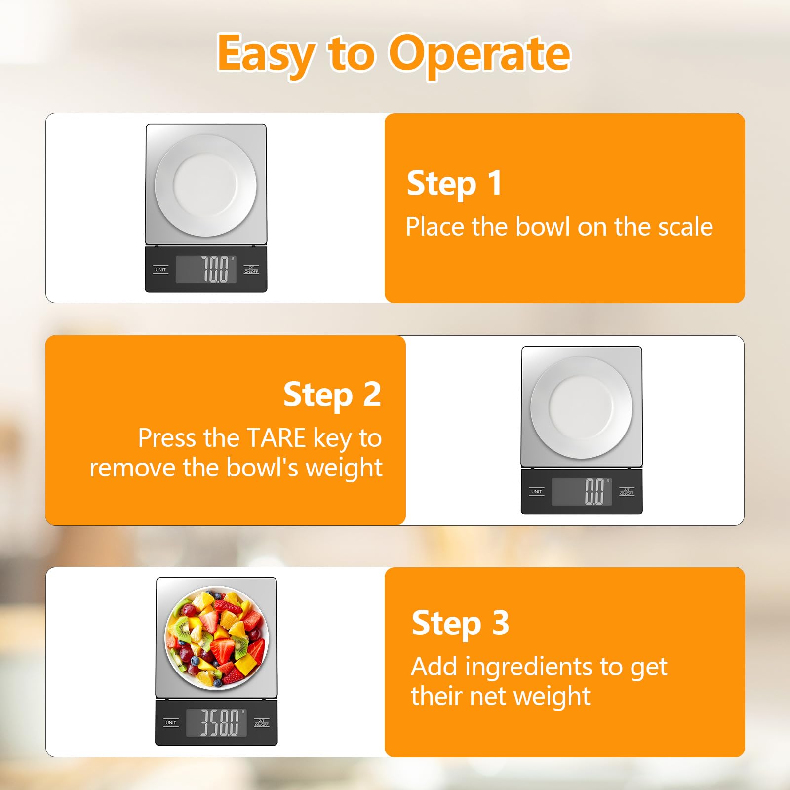 abovinol kitchen scale compact footprint 6.30 x 8.66 x 1.26 in