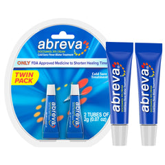 Abreva 10 Percent Docosanol Cold Sore Treatment 0.07 oz tube two-pack