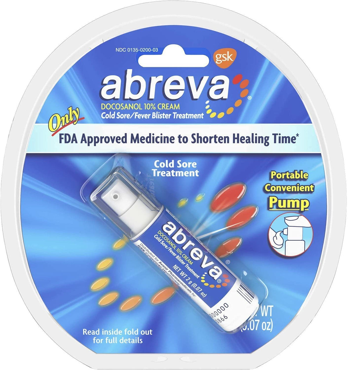 Abreva Cream cold sore treatment tube