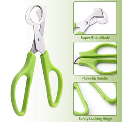 Compact quail egg scissors size 5.5 inch by 2.1 inch