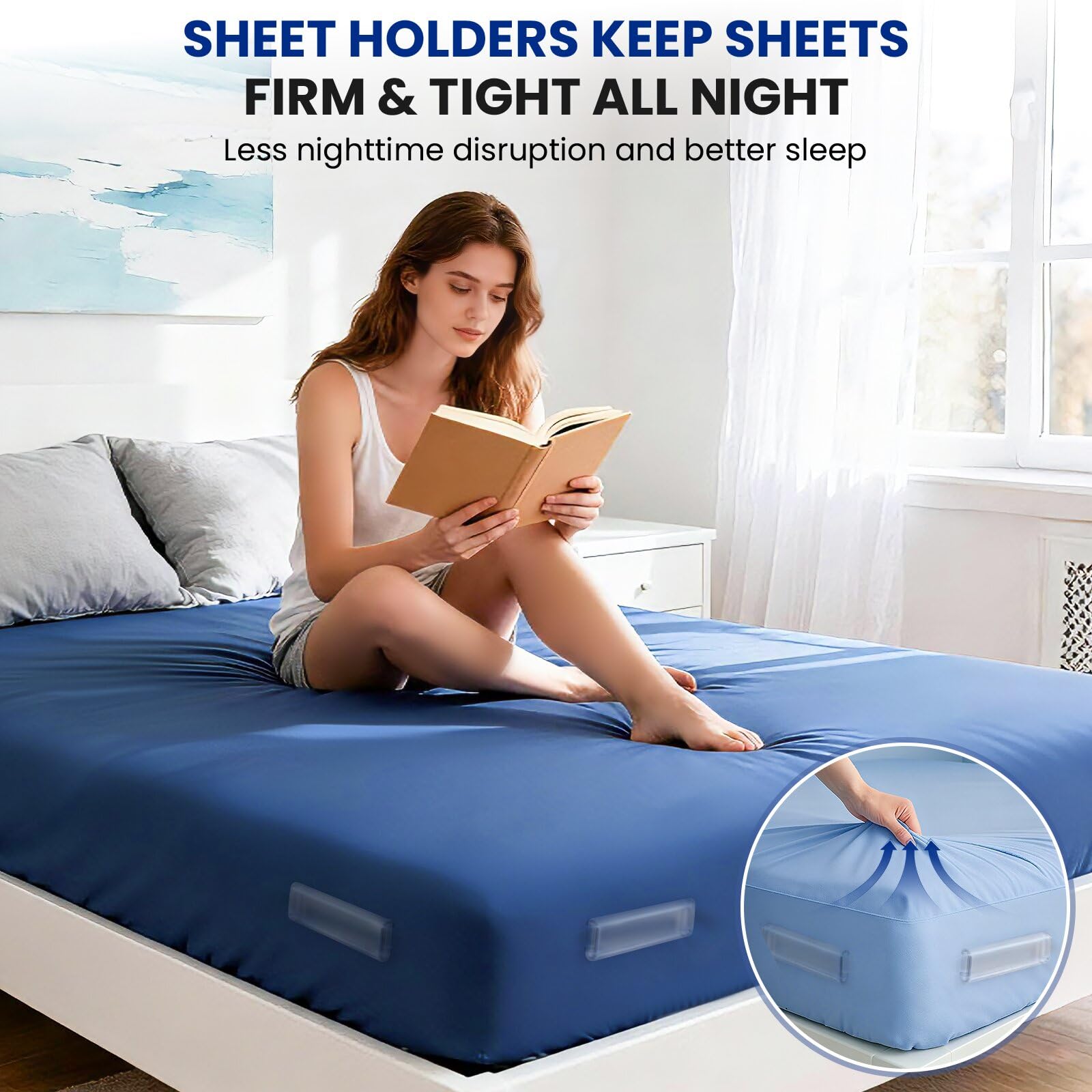 ABS PC material bed sheet holders corner clips
