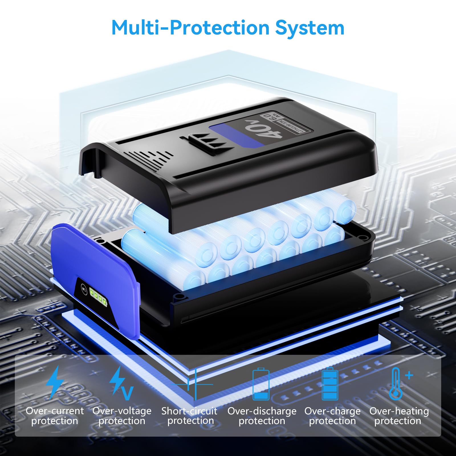 ABS+PC shell battery housing for impact resistance