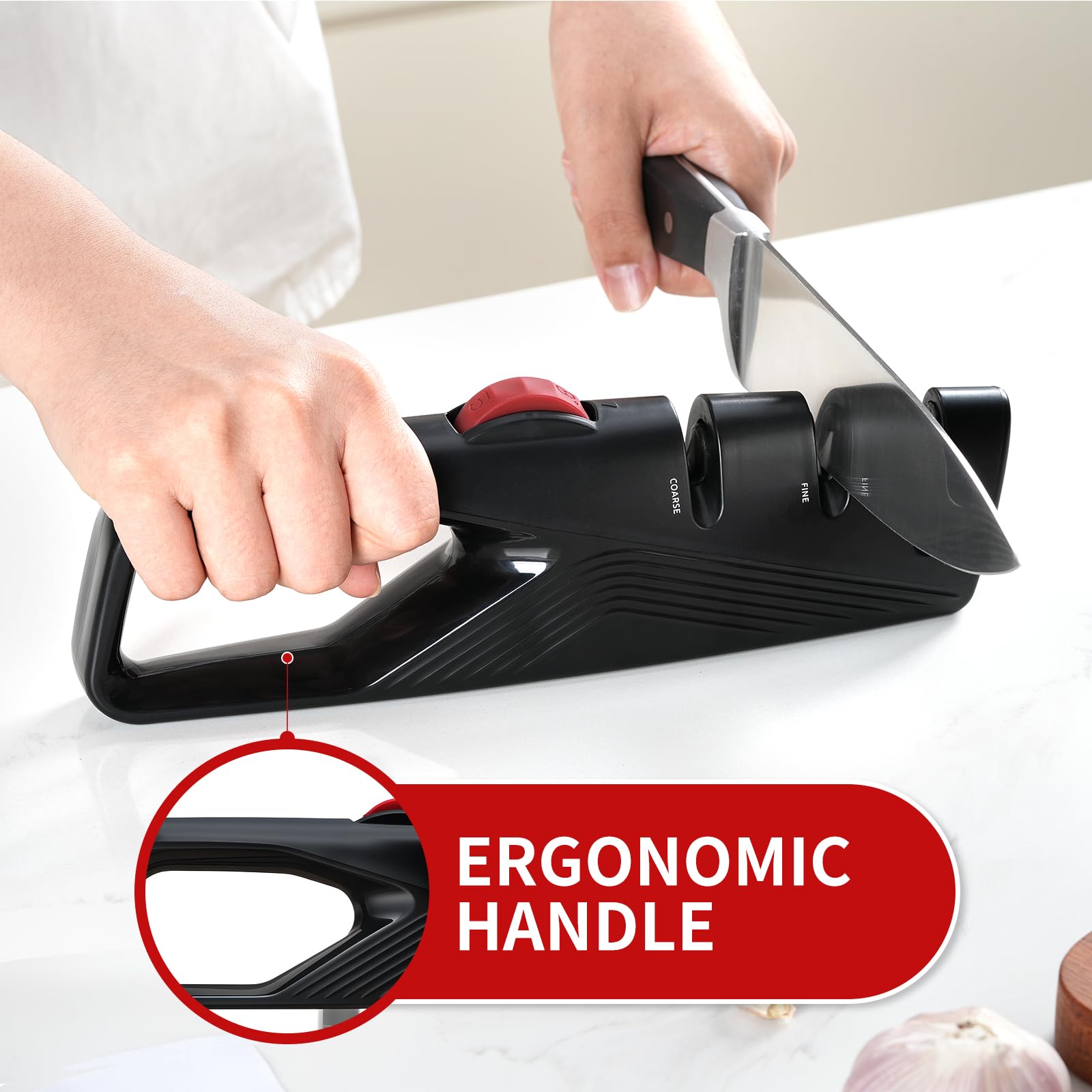 abs plastic knife sharpener durable premium build