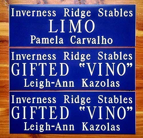 Stall labeling sign 12x4 inches