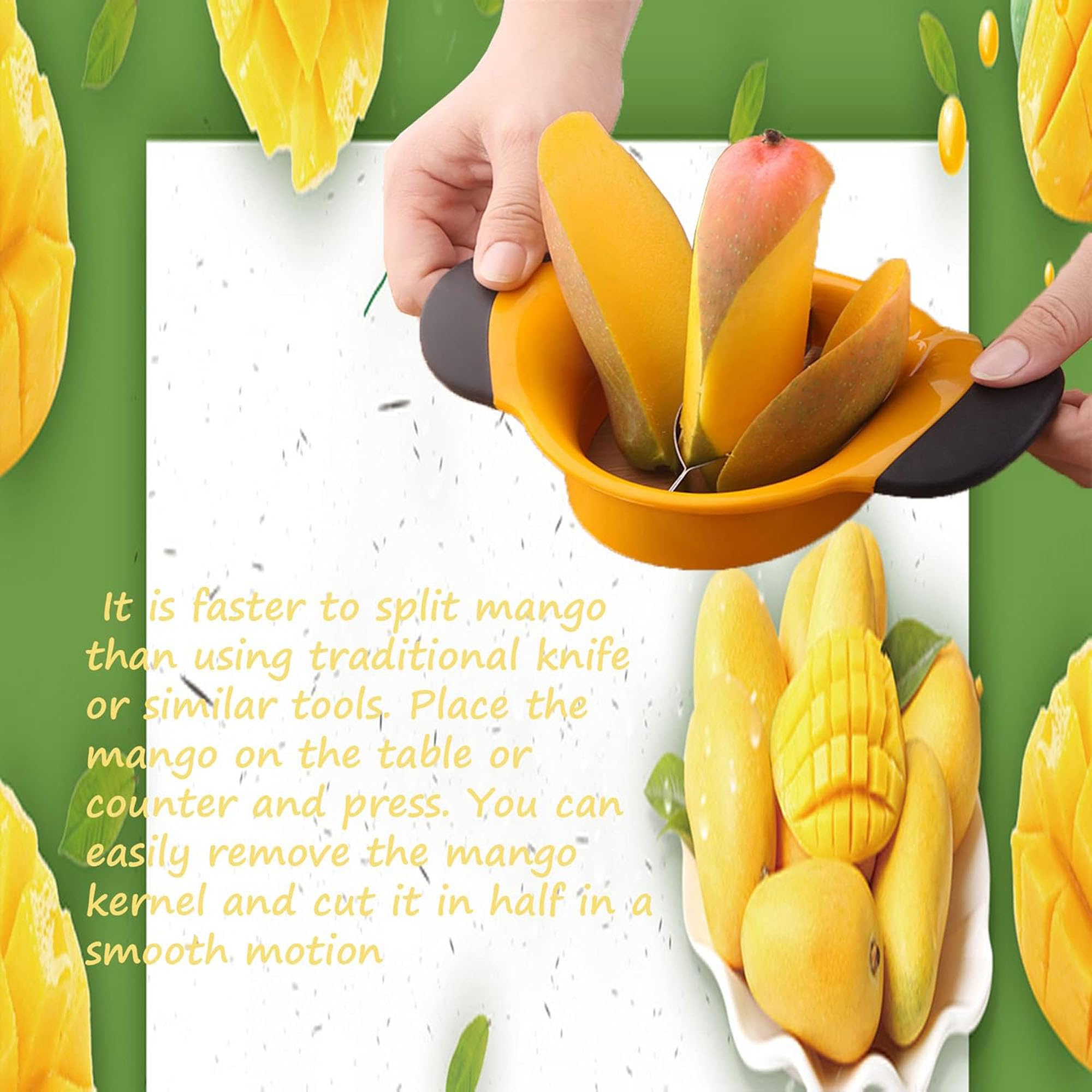 Mango slicer peeler cutter with ABS material