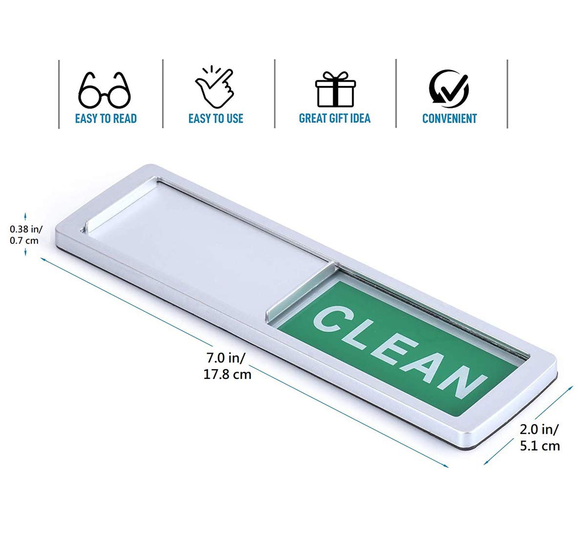 Indicator with magnetic back for dishwasher