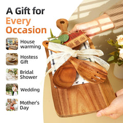 Acacia wood cutting board natural grain close up